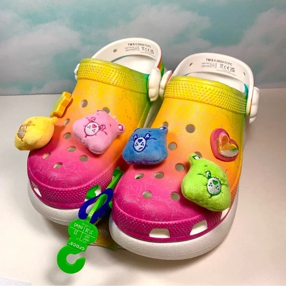 Crocs Care Bears Light Up Sandals Size NWOB